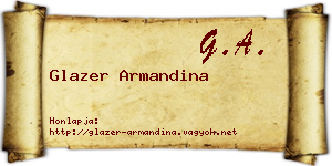 Glazer Armandina névjegykártya
